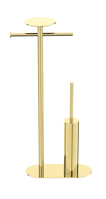 Boheme Venturo Стойка напольная - ершик, держатель бумаги, полочка, цвет: gold 10953-G