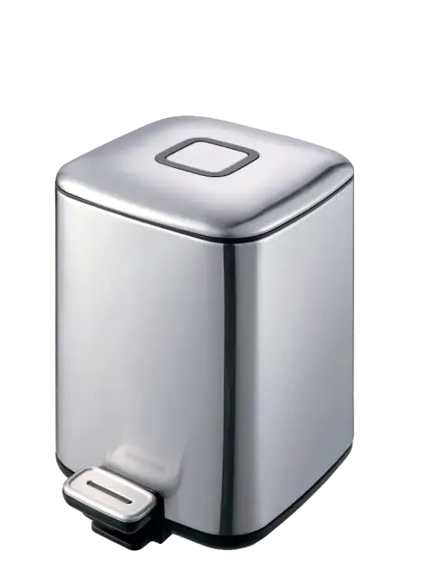 Boheme Q Ведро с крышкой напольное, 7 литров, цвет: chrome 10948-C