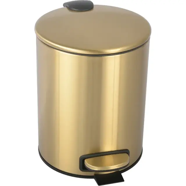 Boheme Uno Ведро с крышкой напольное, 5 литров, цвет: matt gold 10426-MG