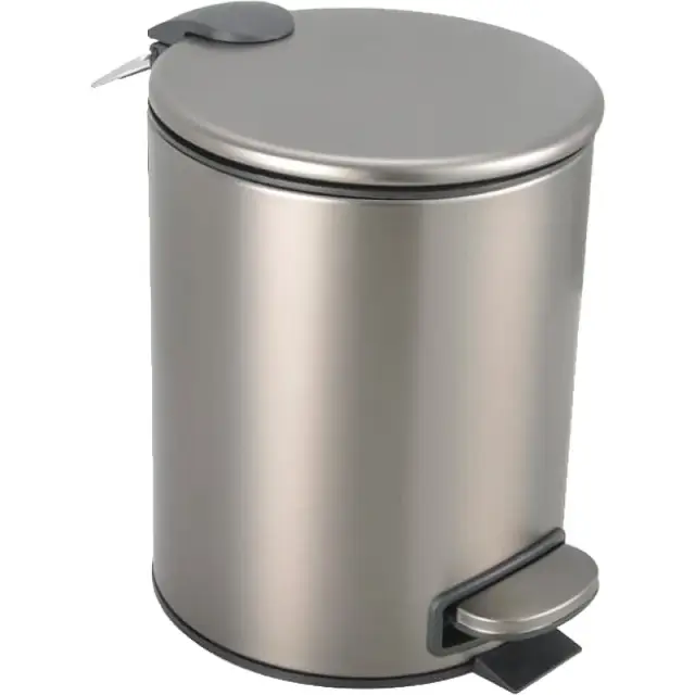 Boheme Uno Ведро с крышкой напольное, 5 литров, цвет: gun metall 10426-GM