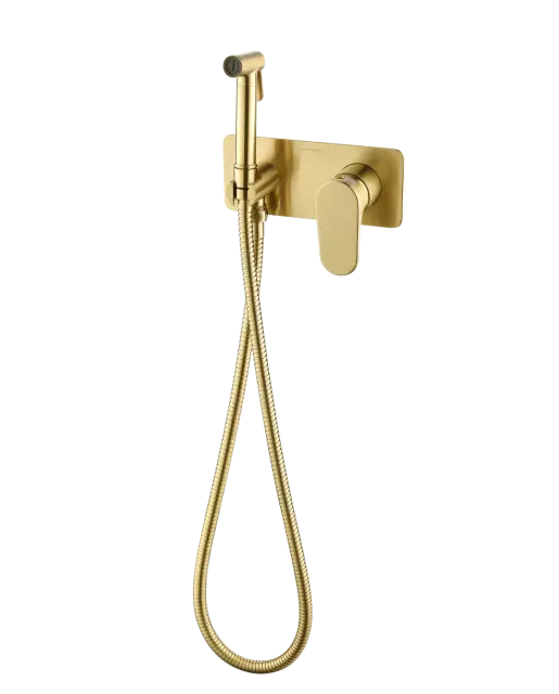Boheme Spectre Гигиенический душ со смесителем и встраиваемой частью, цвет: matt gold 457-MG