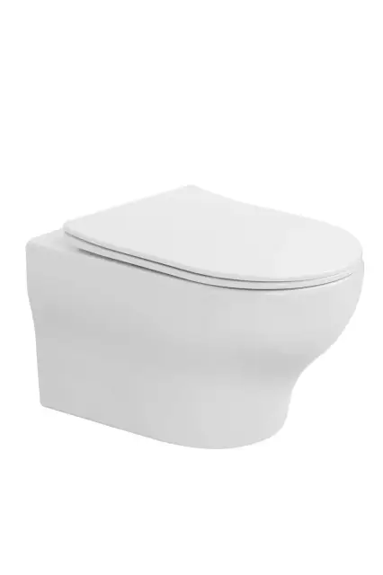 Boheme Fiore Унитаз подвесной 53х36 безободковый, смыв торнадо, крышка микролифт, цвет: white 978-SET-W