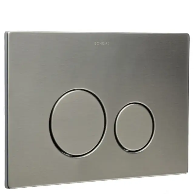 Boheme Кнопка смыва для инсталляции Geberit, 2 режима, нержавеющая сталь, цвет: gun metall 649-GM