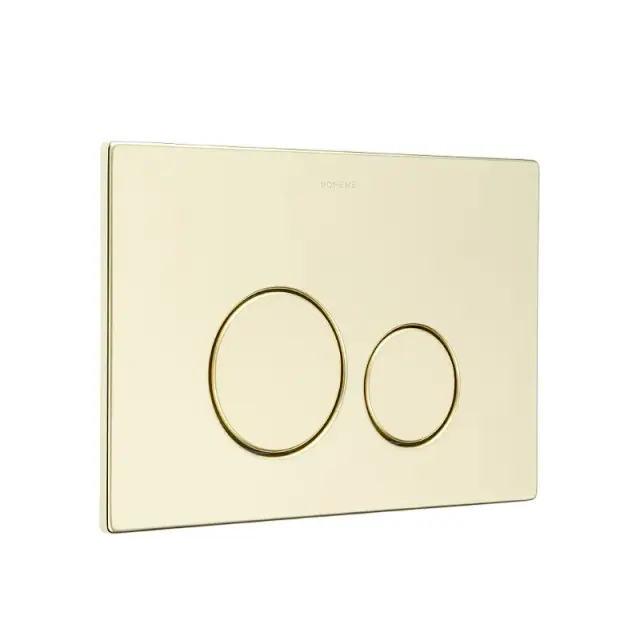 Boheme Кнопка смыва для инсталляции Geberit, 2 режима, нержавеющая сталь, цвет: gold 649-G