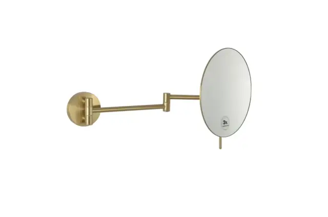 Boheme Косметическое зеркало подвесное, 3-х кратное увеличение, без подсветки, цвет: matt gold 508-MG