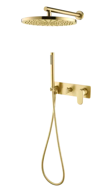 Boheme Spectre Душевой комплект встраиваемый - смеситель, верхний, ручной душ, цвет: matt gold 454-MG