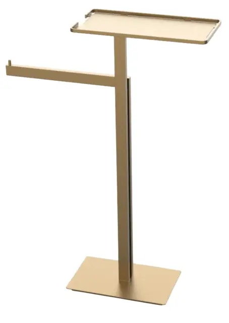 Boheme Стойка напольная - ершик, полотенцедержатель, полка, цвет: matt gold 10952-MG