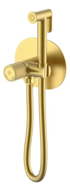 Boheme Tech Touch Гигиенический душ со смесителем и встраиваемой частью, цвет: matt gold 157-MG