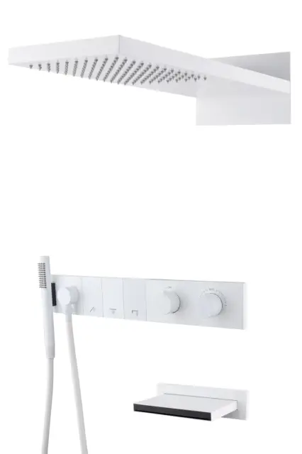 Boheme Zodiac Душевой комплект встраиваемый - термостат, душ, 3 потребителя, цвет: matt white 133-2-MW