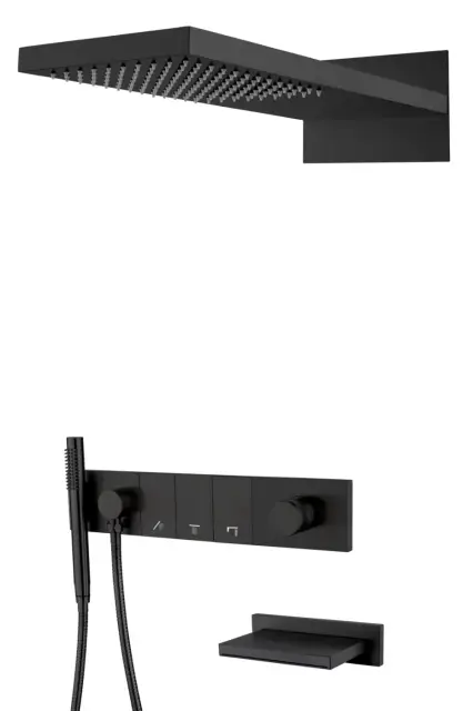 Boheme Zodiac Душевой комплект встраиваемый - смеситель, верхний, ручн. душ, 3 потреб., цвет: black 132-2-B