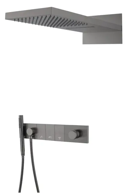 Boheme Zodiac Душевой комплект встраиваемый - смеситель, верхний, ручной душ, цвет: gun metall 132-GM