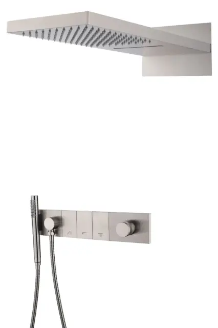 Boheme Zodiac Душевой комплект встраиваемый - смеситель, верхний, ручной душ, цвет: nickel brush 132-NB