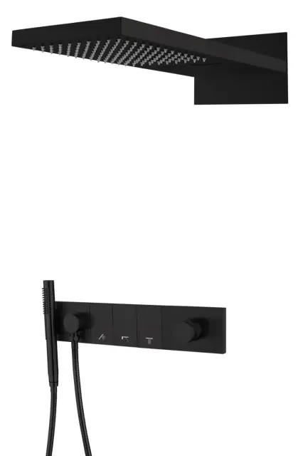 Boheme Zodiac Душевой комплект встраиваемый - смеситель, верхний, ручной душ, шланг, цвет: black 132-B