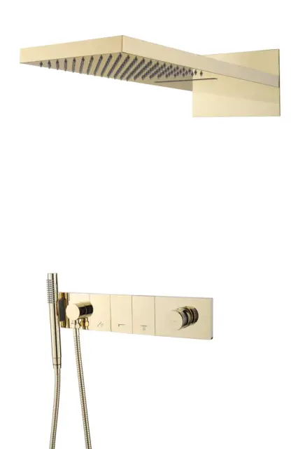 Boheme Zodiac Душевой комплект встраиваемый - смеситель, верхний, ручной душ, шланг, цвет: gold 132-G