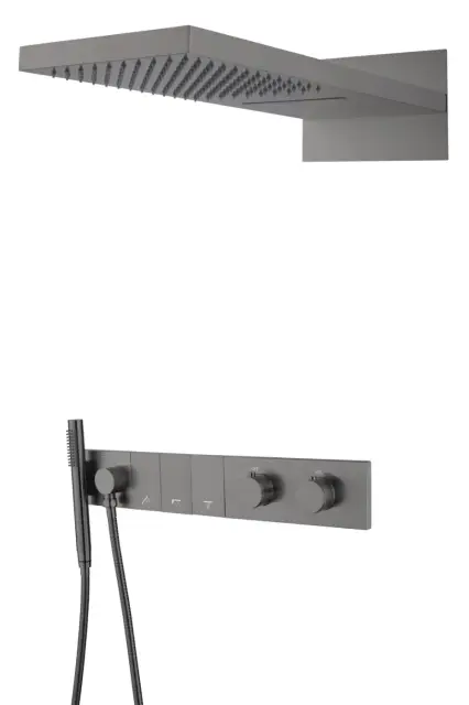 Boheme Zodiac Душевой комплект встраиваемый - термостат, душ, 3 потребителя, цвет: gun metall 133-GM