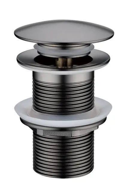 Boheme Донный клапан для раковины, автомат Click-Clack, с переливом, цвет: gun metall 612/2-GM