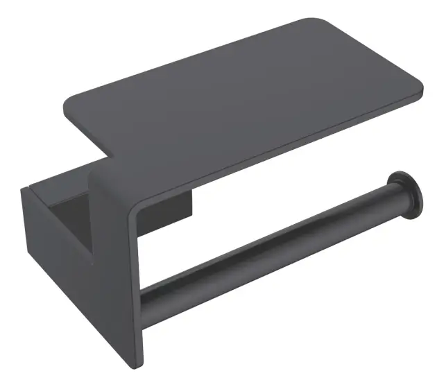 Boheme Q Держатель туалетной бумаги с полочкой, подвесной, цвет: black 10941-B