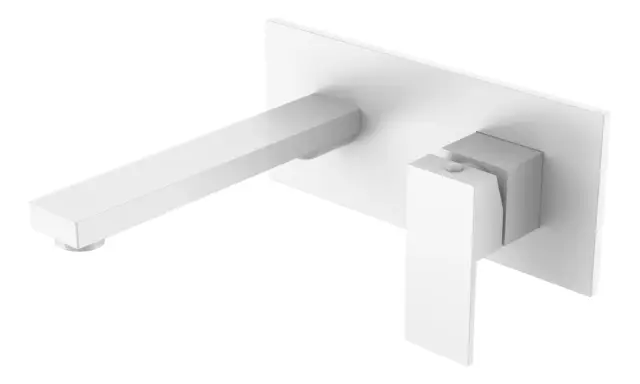 Boheme Qubic Смеситель для раковины встраиваемый, излив, с внутренней частью, цвет: matt white 475-MW