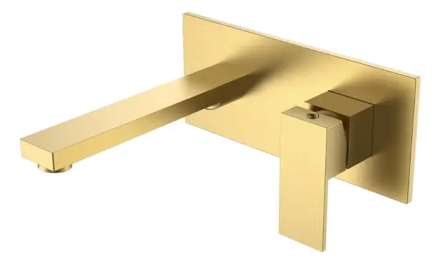 Boheme Qubic Смеситель для раковины встраиваемый, излив, с внутренней частью, цвет: matt gold 475-MG