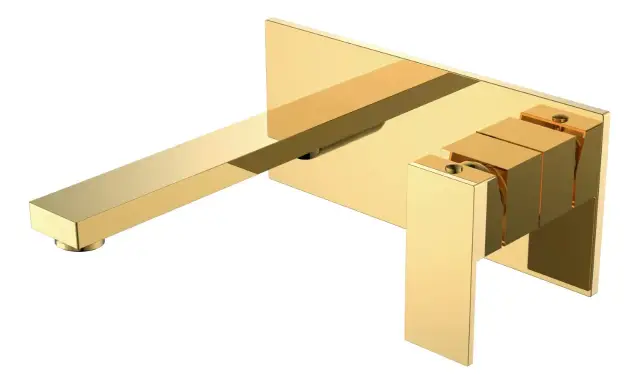 Boheme Qubic Смеситель для раковины встраиваемый, излив, с внутренней частью, цвет: gold 475-G