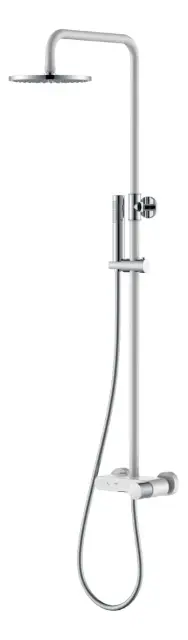 Boheme Stick Diamond Душевая стойка: смеситель, ручной душ, верхний душ, 30 см, цвет: white/chrome 128-WCR.2