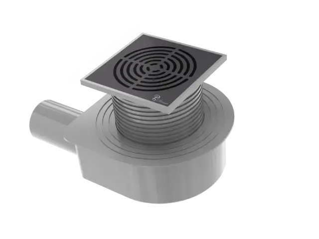 Boheme Трап точечный 15 см, с решеткой со щелью для воды, цвет: black 984-15-B