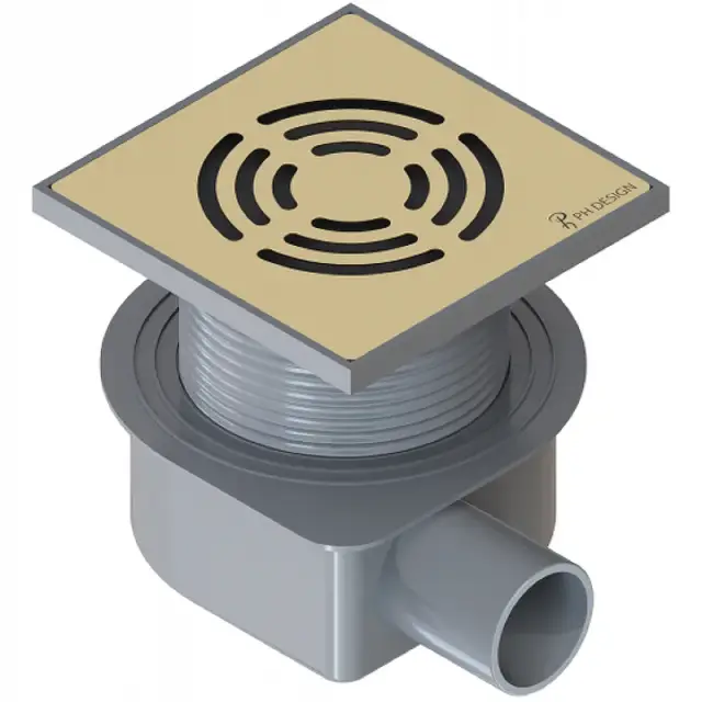 Boheme Трап точечный 10 см, с решеткой со щелью для воды, цвет: gold 984-10-G