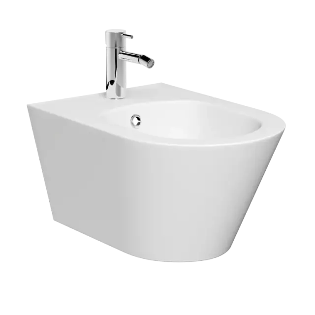 Boheme Avva Биде подвесное 53х35,5х35h см, 1 отверстие под смеситель, перелив хром, цвет: matt white 974-MW