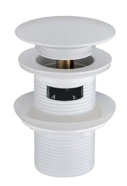 Boheme Донный клапан для раковины, автомат Click-Clack, с переливом, цвет: matt white 612/2-MW