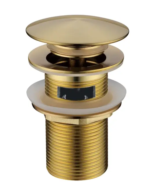 Boheme Донный клапан для раковины, автомат Click-Clack, с переливом, цвет: matt gold 612/2-MG