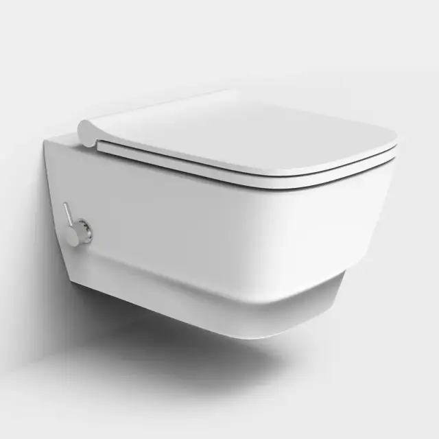 Boheme Bello Унитаз подвесной 53х35,5 безободковый, смыв каскадный, функция биде, цвет: matt white 971-2-MW