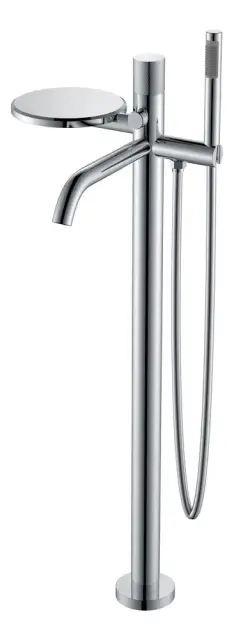 Boheme Stick Touch Смеситель напольный с душевым набором - ручной душ, шланг, полочка, цвет: chrome 129-CRCR.2