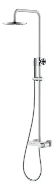 Boheme Stick Diamond Душевая стойка: смеситель, ручной душ, верхний душ, 30 см, цвет: white/chrome 128-WCR