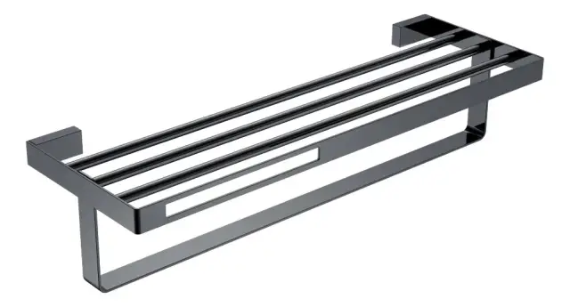 Boheme Q Полка для полотенец 60x23 см, подвесная, цвет: shine gun metall 10947-SGM