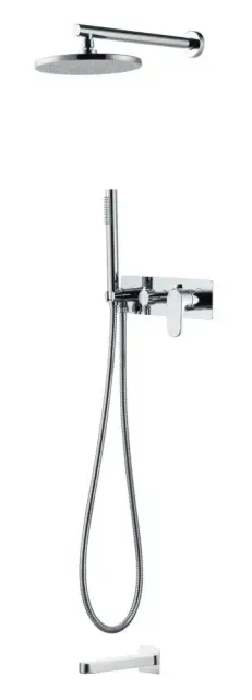 Boheme Spectre Душевой комплект встраиваемый - смеситель, верхний, ручной душ, шланг, цвет: chrome 454-2-CR