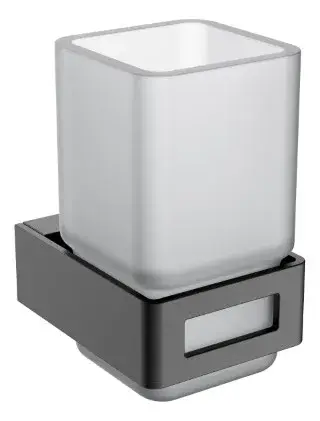 Boheme Q Стакан подвесной, стеклянный полупрозрачный, цвет: gun metall 10944-GM