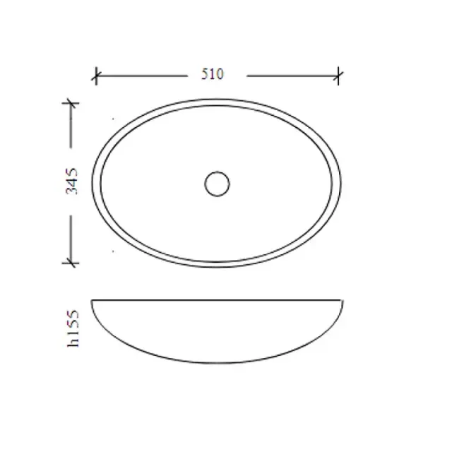 Boheme Monaco Раковина чаша 51х34,5х15,5h см, без перелива, хрусталь, цвет: black 813-B