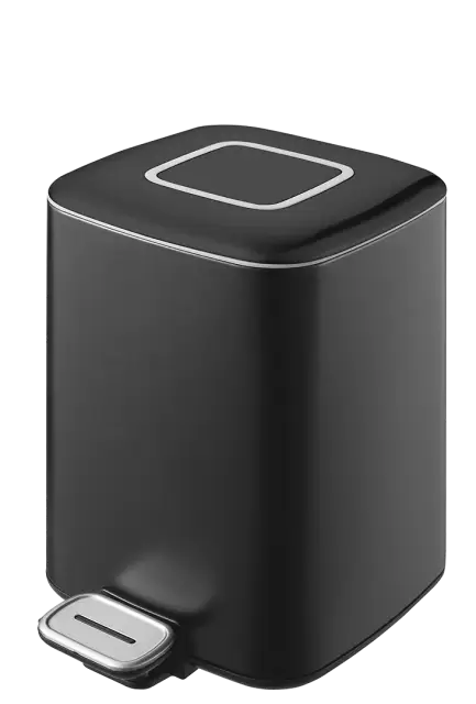 Boheme Q Ведро с крышкой напольное, 7 литров, цвет: black 10948-B