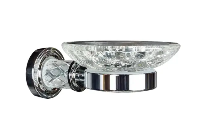 Boheme Murano Cristal Мыльница со стеклянной чашей, подвесная, цвет: chrome 10903-CRST-СH
