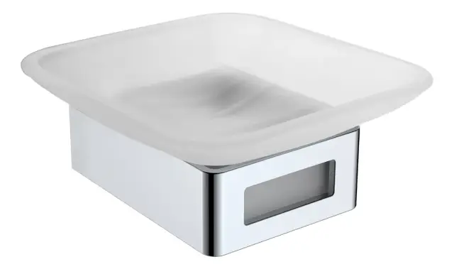 Boheme Q Мыльница со стеклянной чашей, подвесная, цвет: chrome 10943-CR