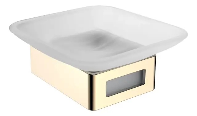 Boheme Q Мыльница со стеклянной чашей, подвесная, цвет: gold 10943-G