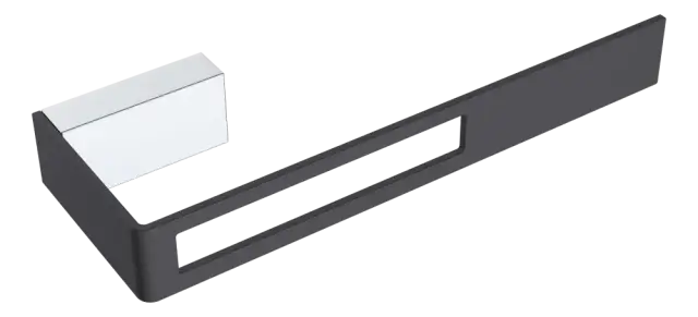 Boheme Q Полотенцедержатель 25 см, подвесной, цвет: chrome/black 10945-CR-B