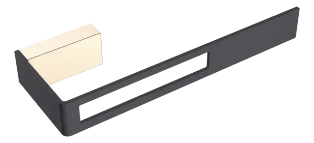 Boheme Q Полотенцедержатель 25 см, подвесной, цвет: gold/black 10945-G-B