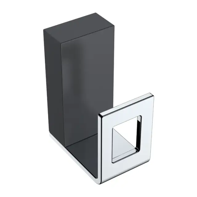 Boheme Q Крючок для полотенца, подвесной, цвет: chrome/black 10946-CR-B