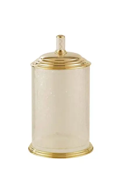 Boheme Murano Ведро с крышкой напольное, 5 литров, цвет: gold/white 10914-W-G