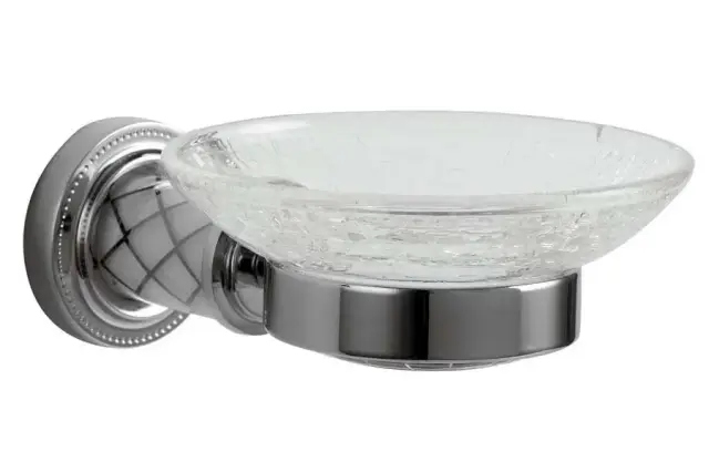 Boheme Murano Мыльница со стеклянной чашей, подвесная, цвет: chrome 10903-W-CR