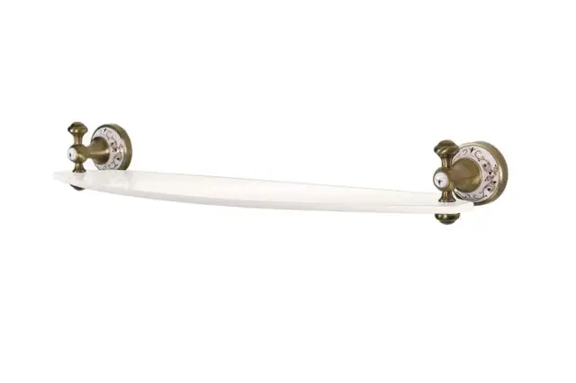 Boheme Provanse Полка стеклянная 58x17 см, подвесная, стекло белое, цвет: bronze 10807