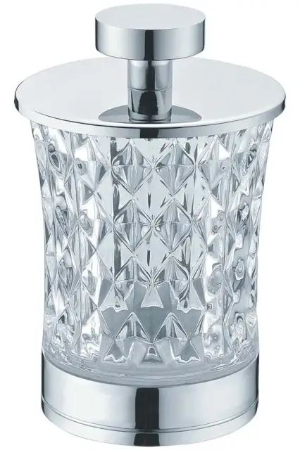 Boheme Стакан для хранения 8x8 см, стеклянная колба, цвет: chrome 10216