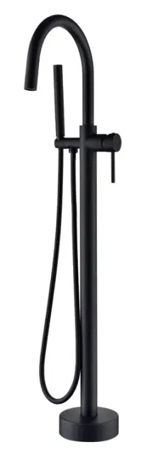 Boheme Uno Смеситель напольный с душевым набором - ручной душ, шланг, держатель, цвет: black 469-B