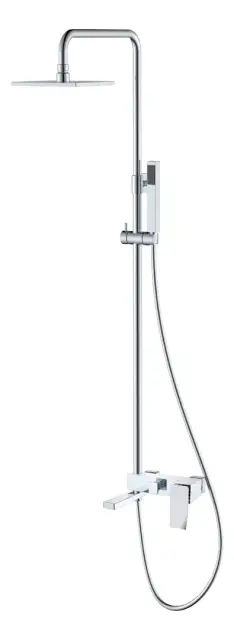 Boheme Q Душевая стойка: смеситель, ручной душ, излив, шланг, верхний душ 20 см, цвет: chrome 148-CRCR.2